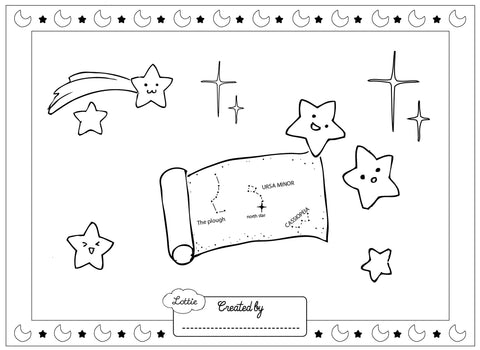 Stargazer Lottie colouring page