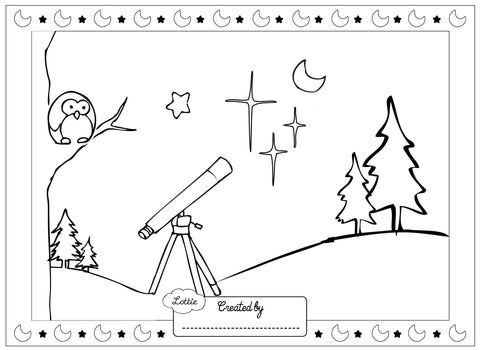 Stargazer Lottie colouring page