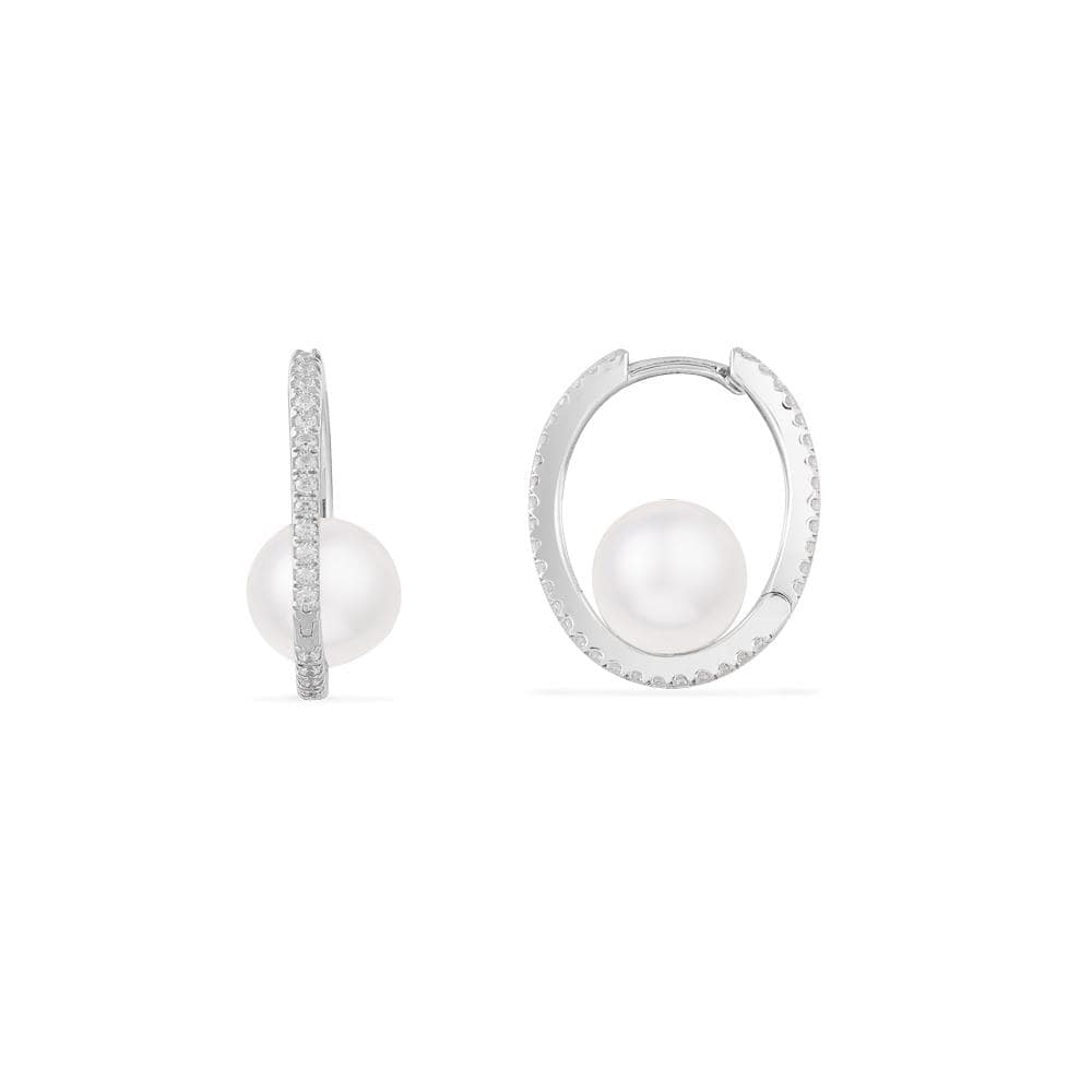 Ear Studs Earrings Drop with Heart out Crystal White Sterling Silver 925 Ear Studs Earrings Drop with Heart out Crystal White Sterling Silver 925