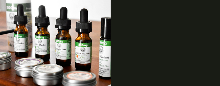 an image of CBD tinctures and CBD balms