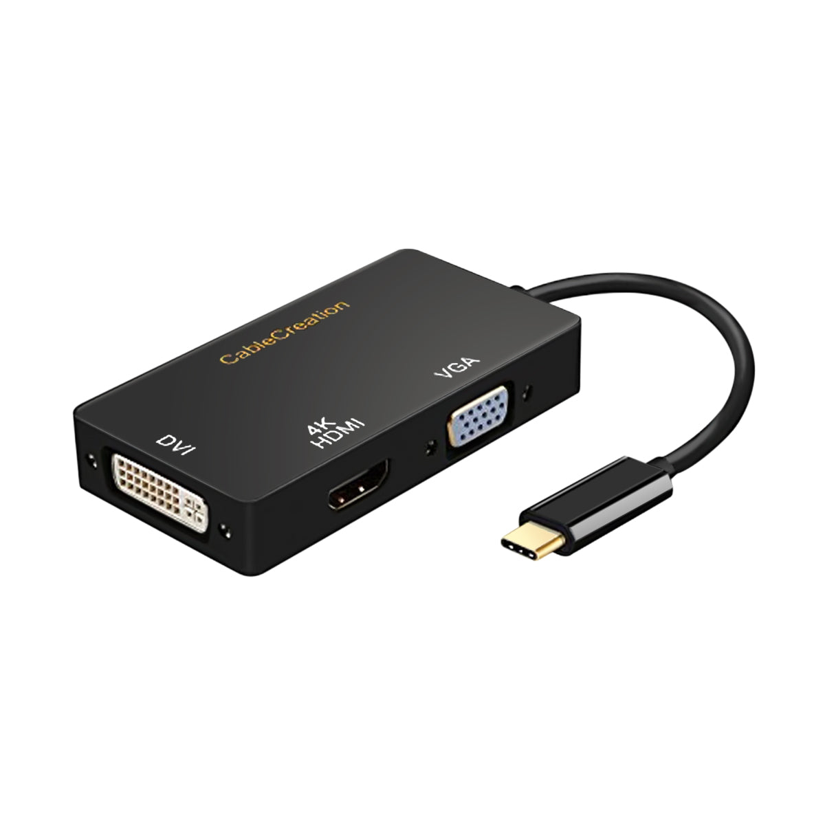 voordeel identificatie uitslag 3 in 1 USB C to HDMI DVI VGA Adapter | CableCreation