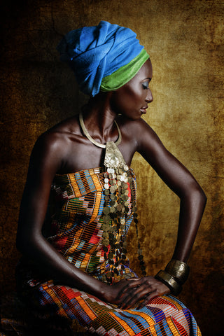 Resilient, Joana Choumali's portrait series of African women dressed in familial traditional attire.