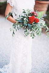 'Colette' Lace Backless Bridal Gown