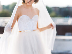 'Genevieve' Silk Tulle  Cathedral Veil