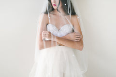 'Poppy' Flower Dotted Tulle Veil