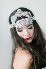 'Scarlett' Rhinestone Cap Headdress