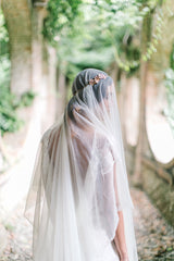 'Serene' Draped Cathedral Veil