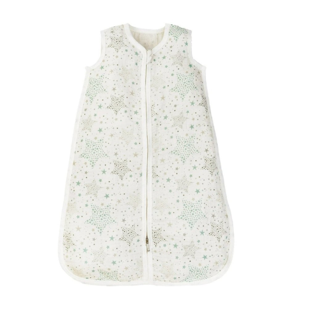 Organic Muslin Zipup Sleep Sack Twinkle Stars Bee Like Kids