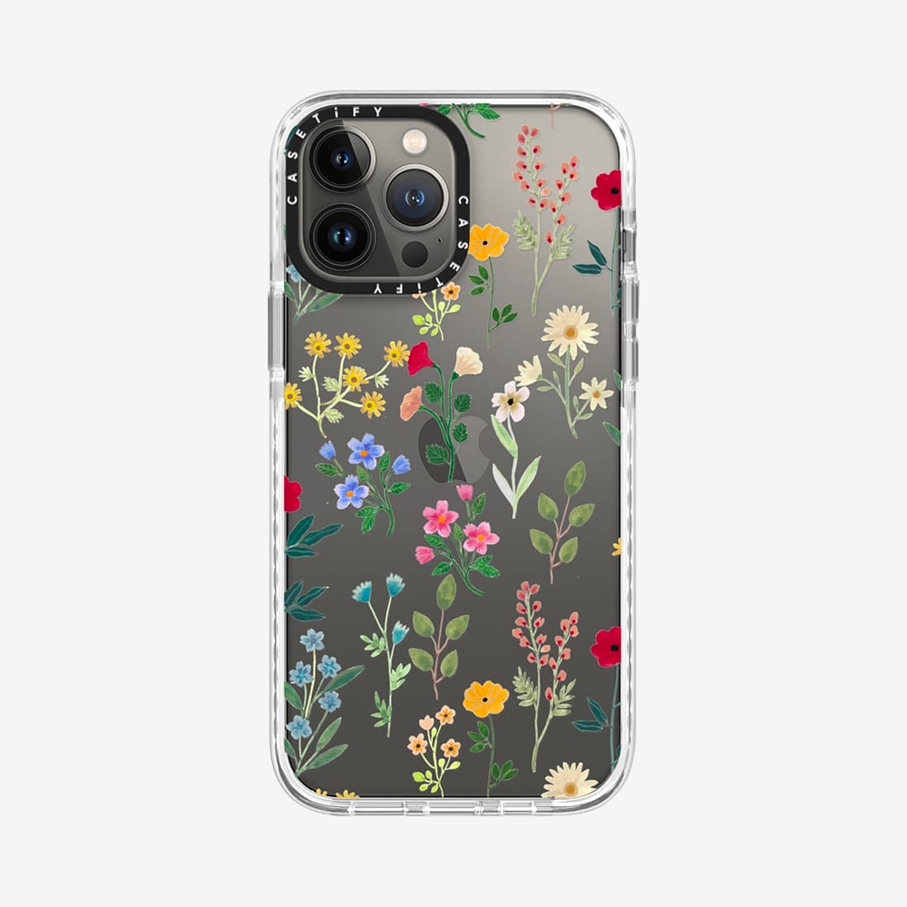 Impact Clear Case for Apple iPhone 13 Series - Spring Botanicals