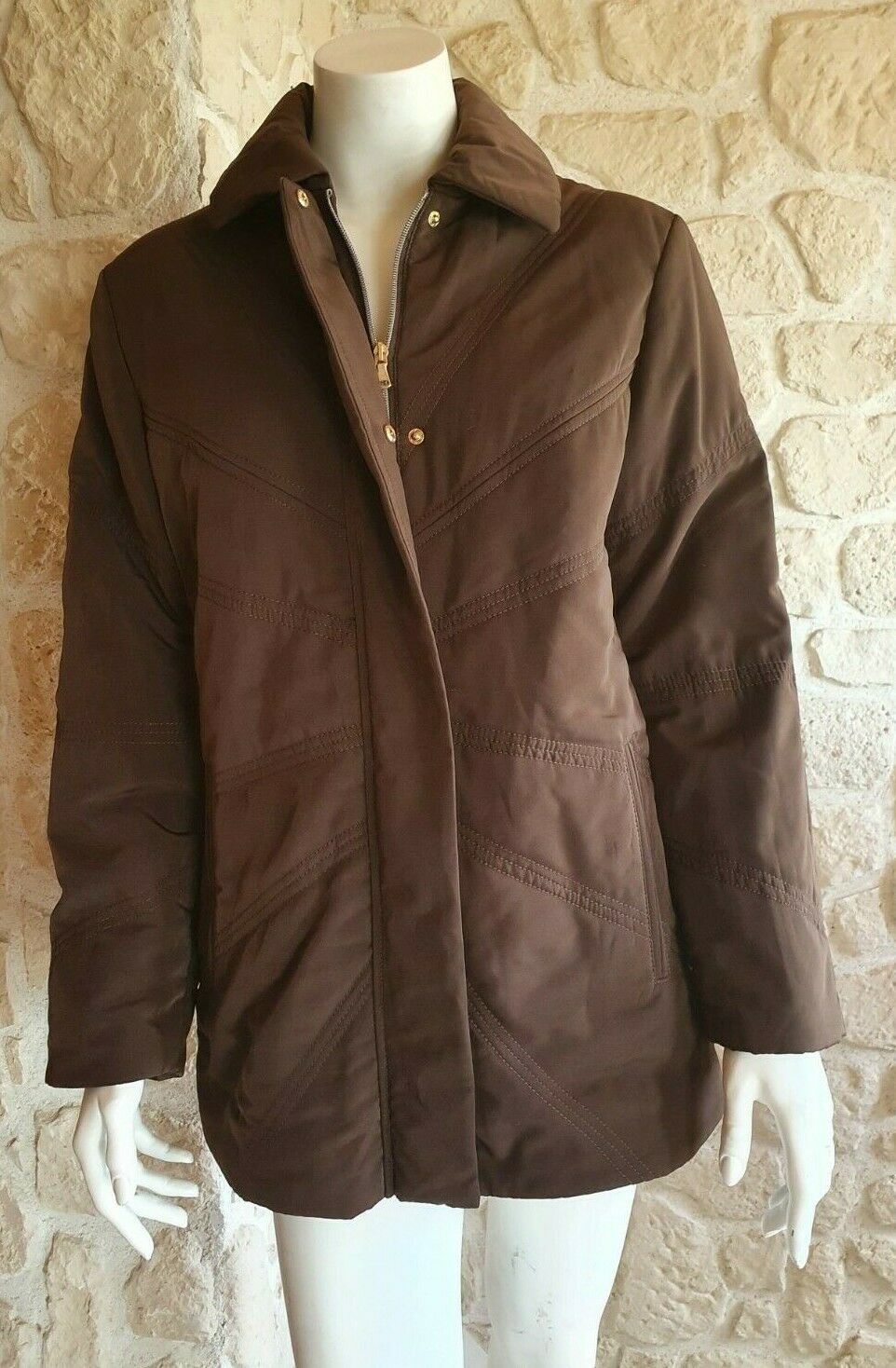 manteau 3 4 marron