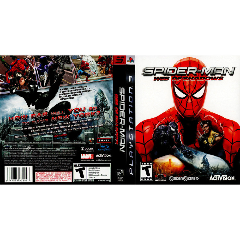 PS3 スパイダーマン 北米版 エッジオブタイム - 家庭用ゲームソフト