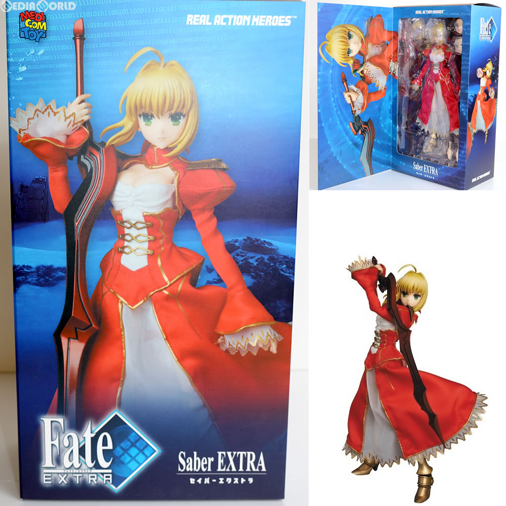 【新品即納】[FIG]リアルアクションヒーローズ No.713 RAH セイバーエクストラ Fate/EXTRA(フェイト/エクストラ) 完成品  可動フィギュア メディコム・トイ(20160227)