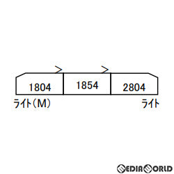 RWM]A8988 豊橋鉄道1800系 なぎさ号 3両セット(動力付き) Nゲージ 鉄道