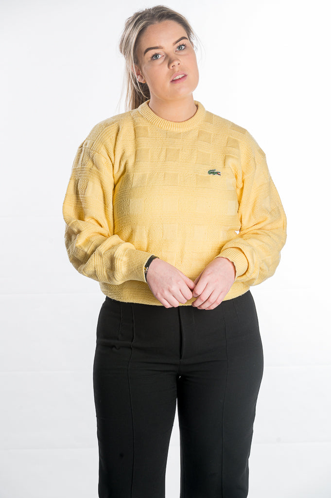 yellow lacoste jumper