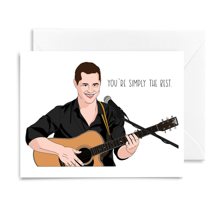Schitt's Creek Patrick Singing You're Simply the Best Card