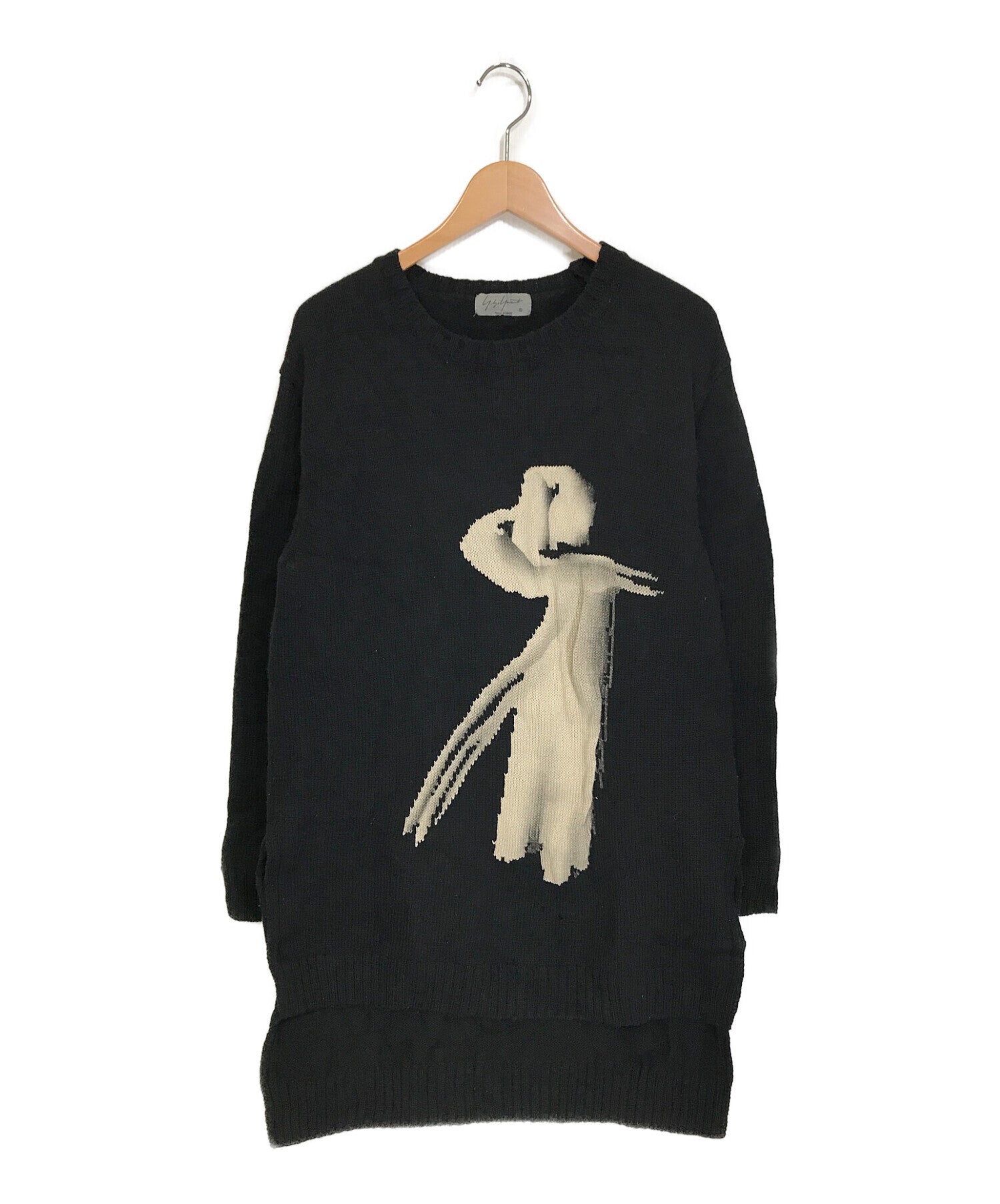 YOHJI YAMAMOTO POUR HOMME 18AW Girl Pattern Intersia Pullover Knit