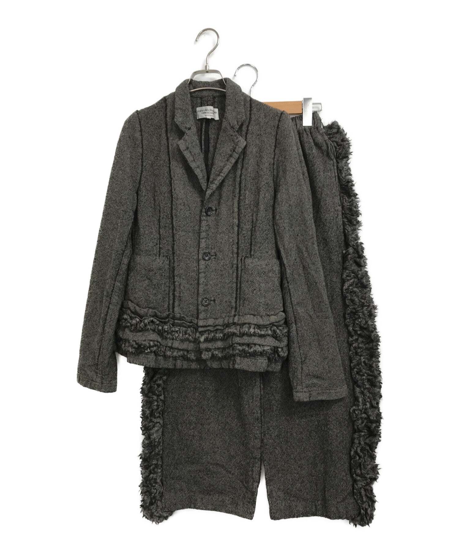 ROBE DE CHAMBRE COMME DES GARCONS Shrunken Wool Ruffle Pants Setup