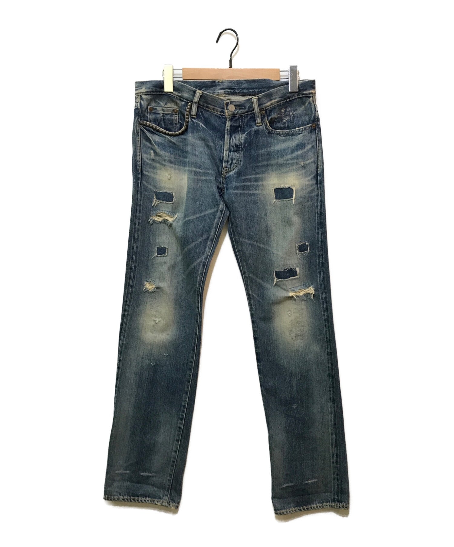 Hysteric Glamour Small window studded denim pants