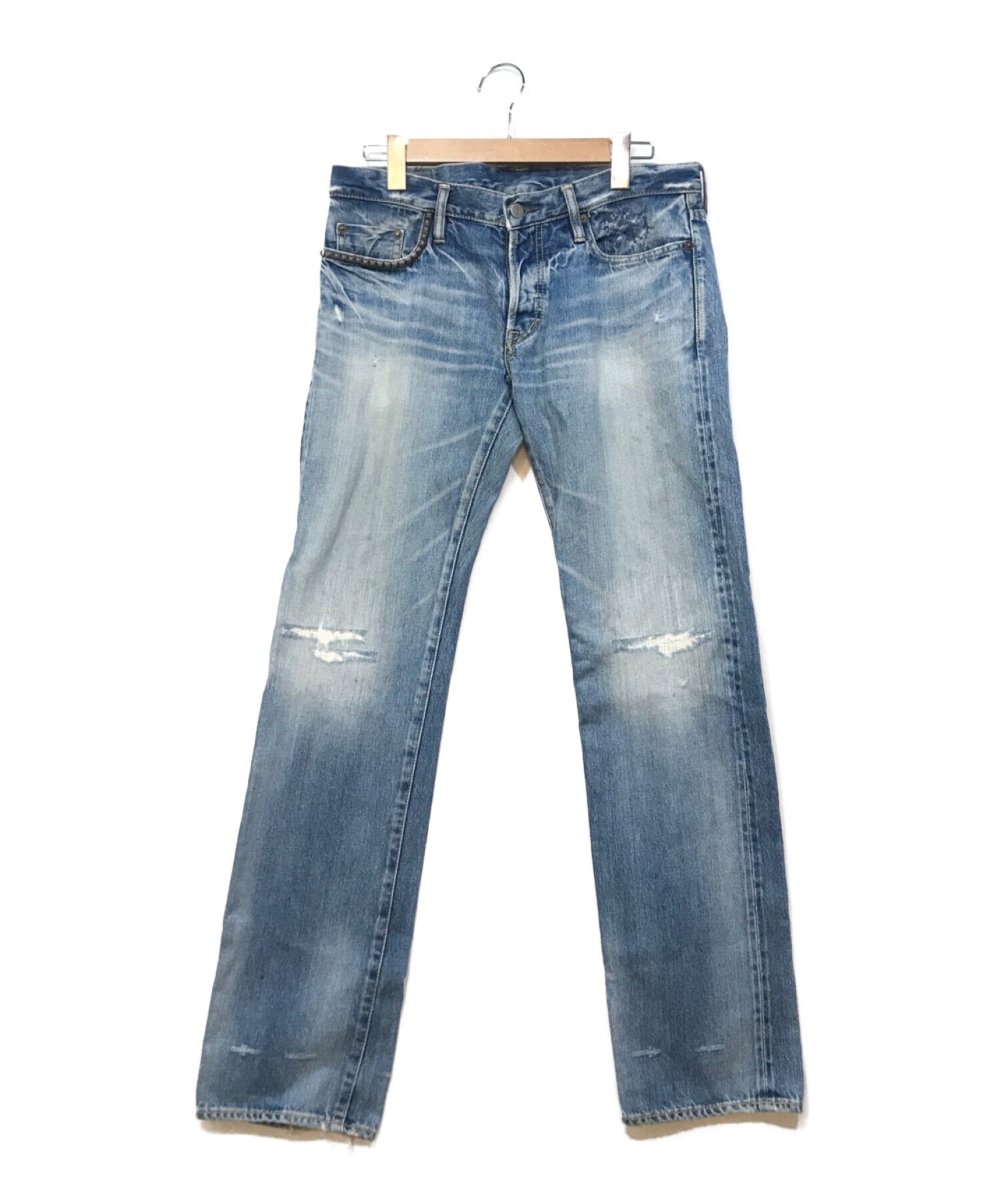 Hysteric Glamour Damaged denim pants