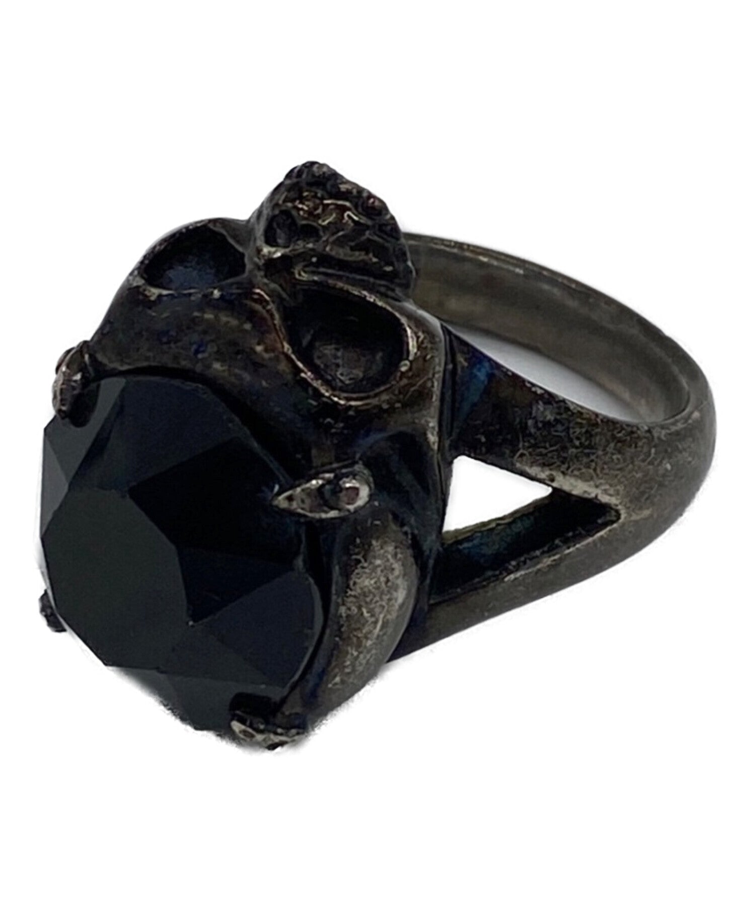 NUMBER (N)INE Black coated skull ring S06-NA003 | Archive Factory