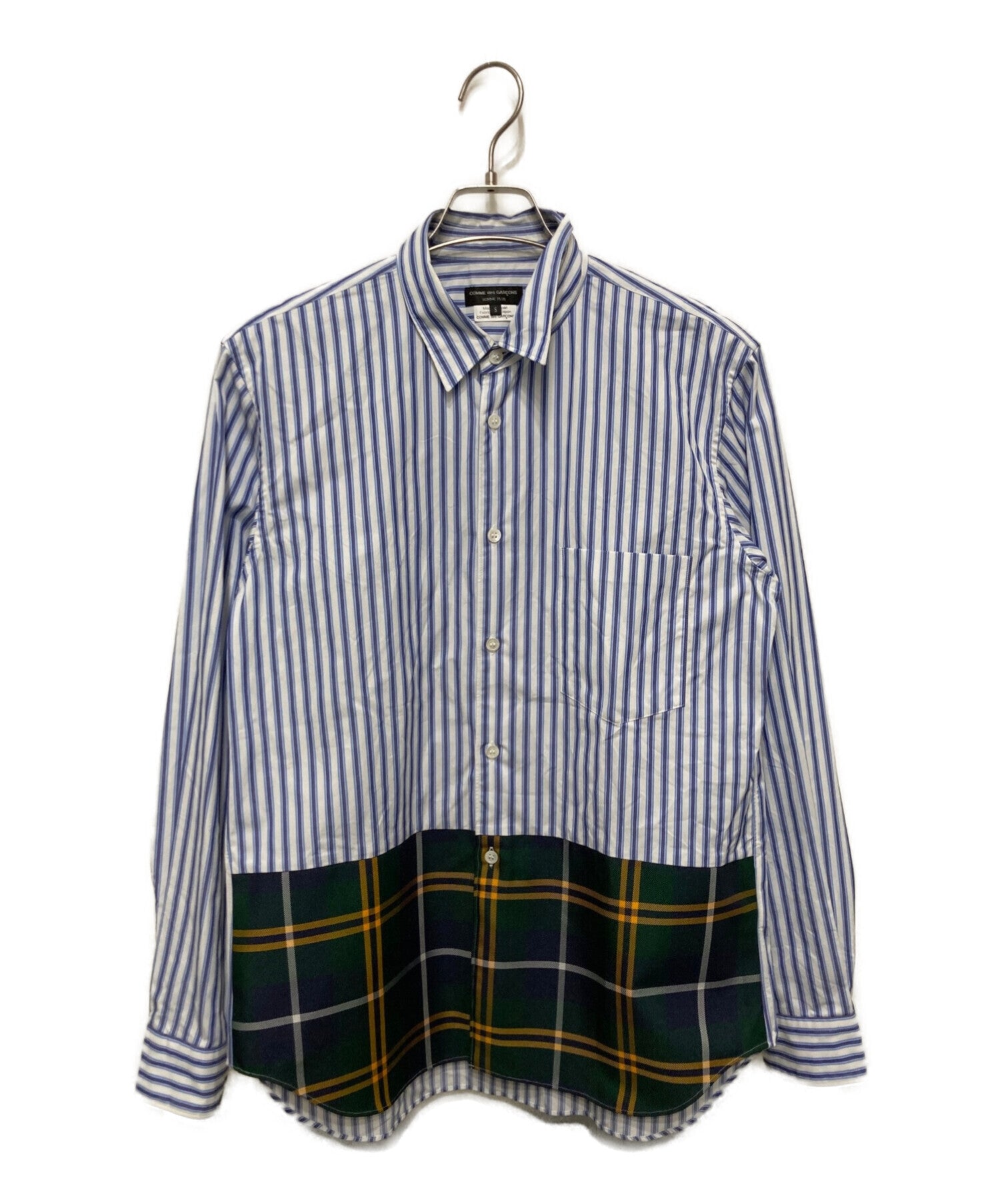 COMME des GARCONS Homme Plus Striped and Checked Switch Shirt PF-B012