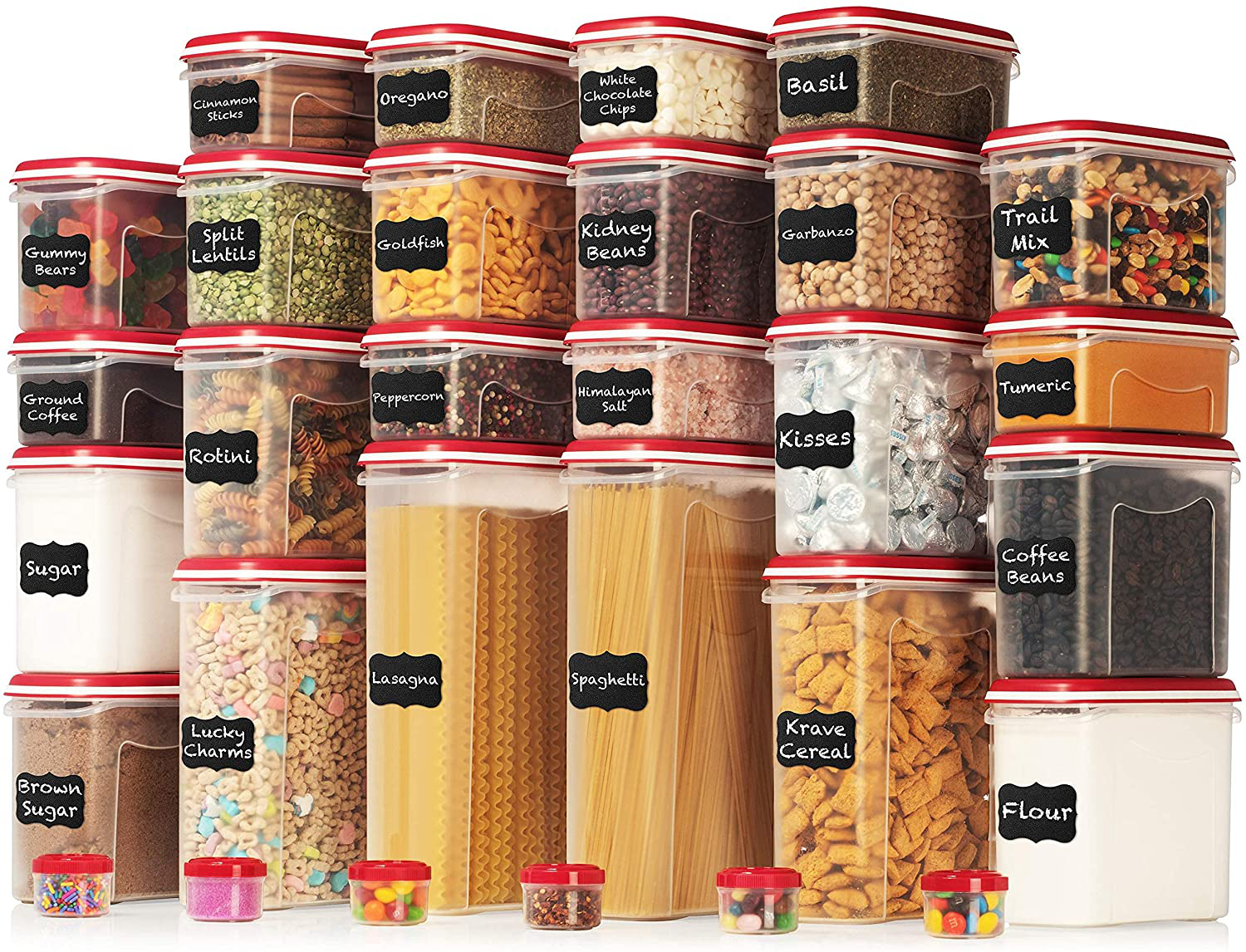 LARGEST Set of 60 Pc Airtight Food Storage Containers (30 Container Se –  SHANULKA Home Decor