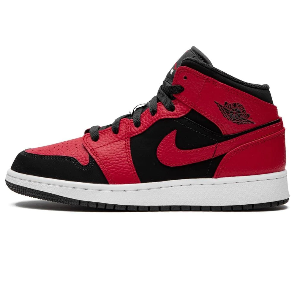 air jordan 1 mid black gym red gs