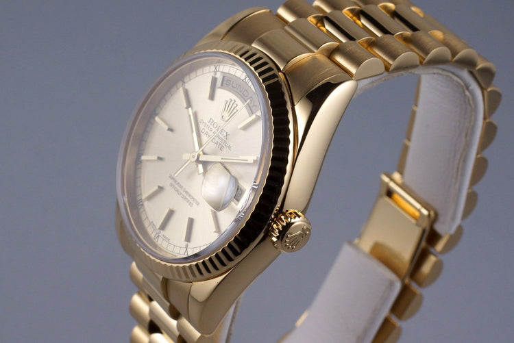 2004 Rolex YG Day-Date 118238 Champagne Dial