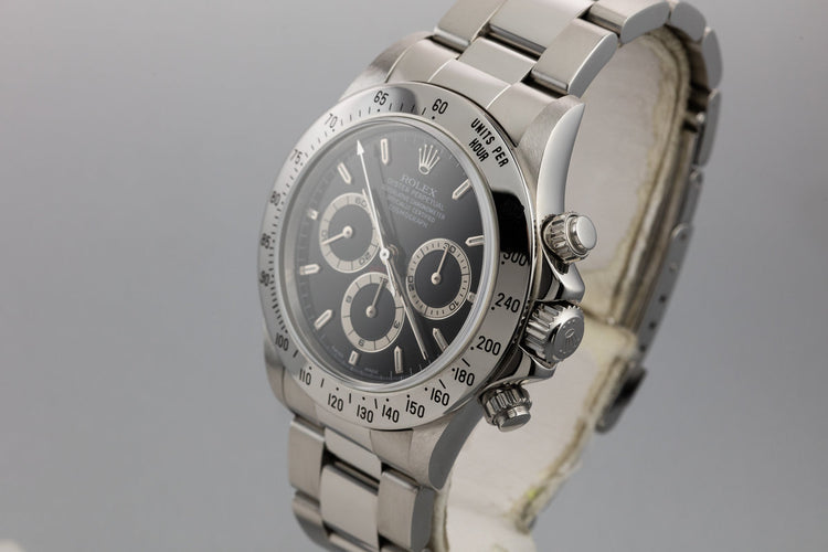 1998 Rolex Zenith Daytona 16520 Black Dial with Box and Papers