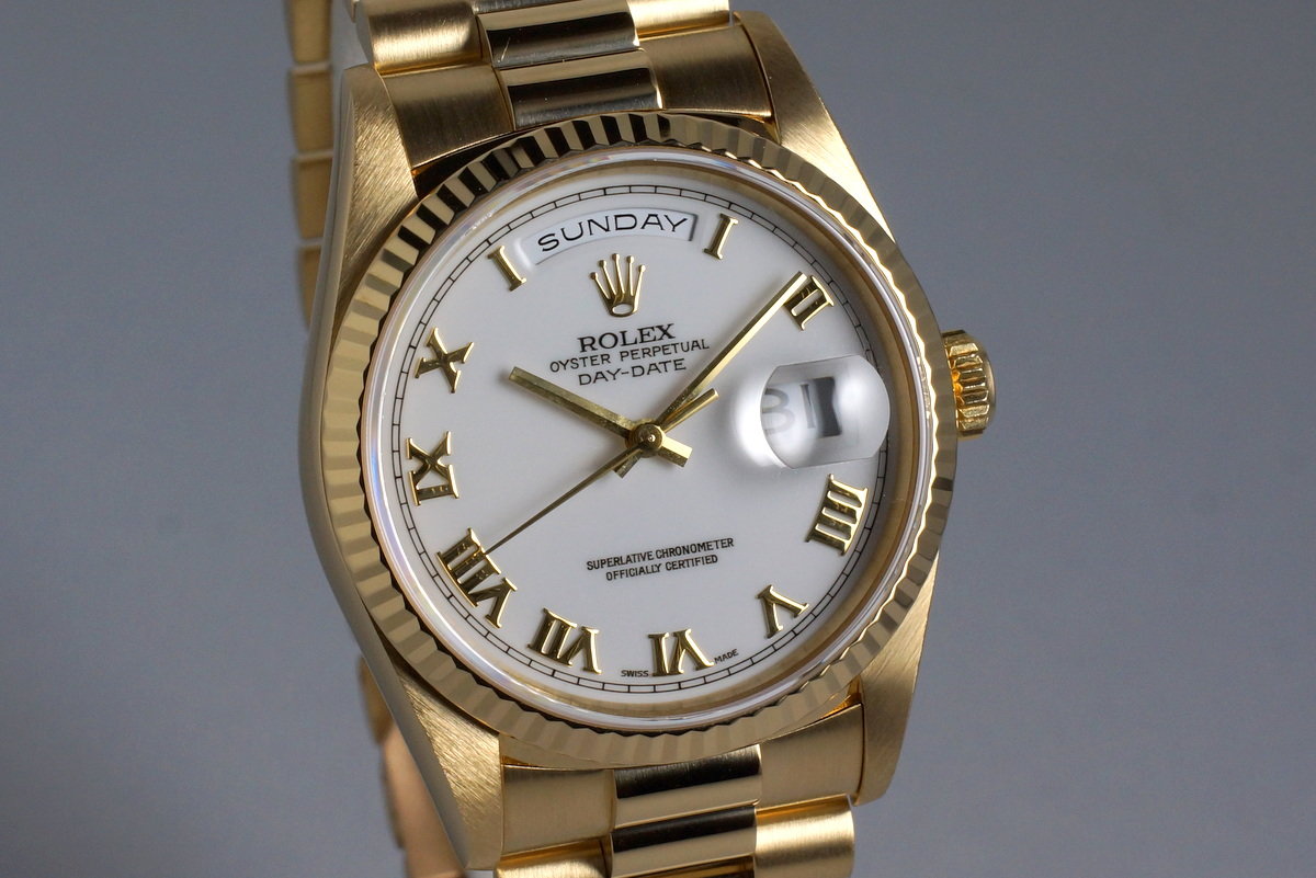 rolex 18238 white dial