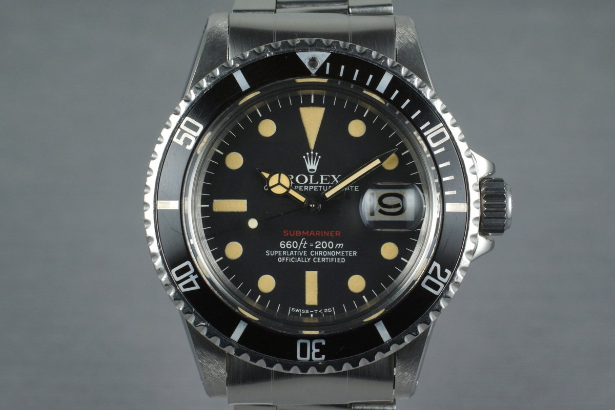 HQ - 1973 Rolex Red Submariner 1680 Mark VI, Inventory #4782, For Sale