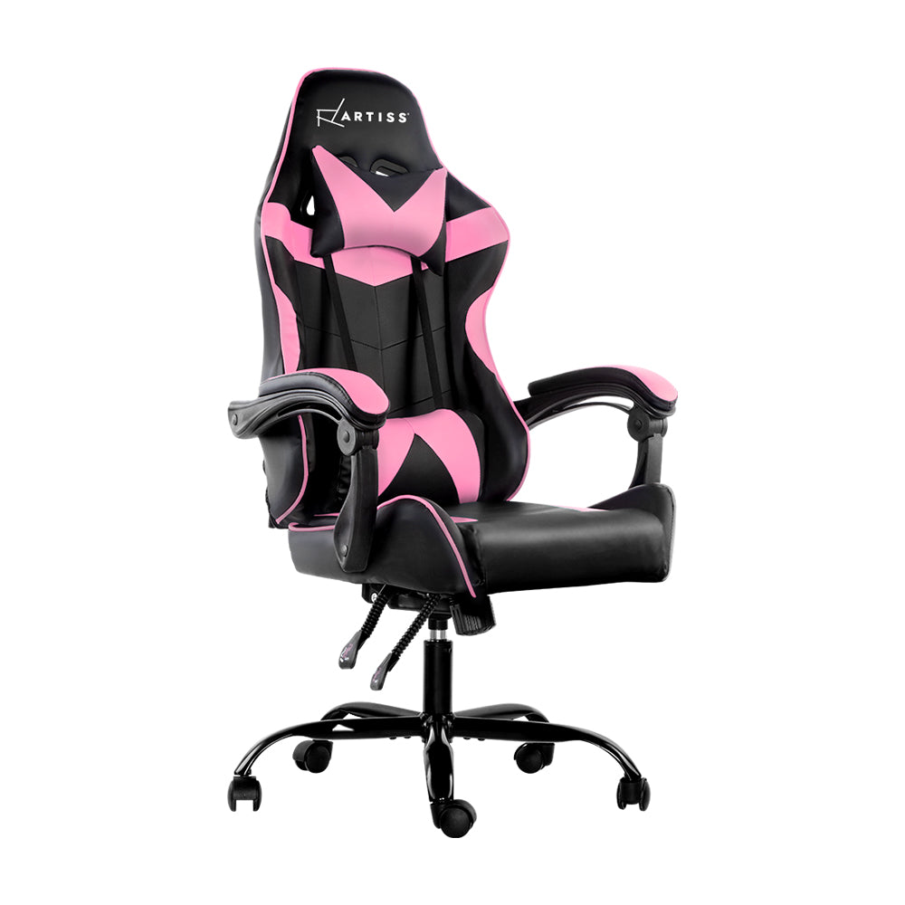 pink gaming computer chair