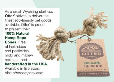 hemp rope bone dog toy