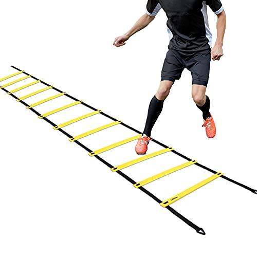 Ohuhu Speed Training Ladder Agility Training Set-12 Rung Agility Ladder 12 Cones 