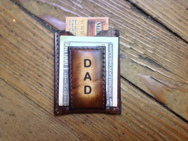 Brown Leather Wallet & Money Clip --Engraved DAD Free and Gift Boxed! – Miller&#39;s Leather Shop