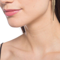 EMERALD DAGGER STUDS - SILVER