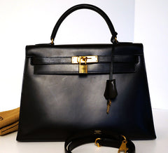 Box Calf Leather Hermes Bag