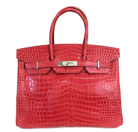 Hermès Birkin 35 Bougainvillea Porosus Crocodile