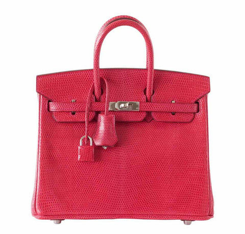 Hermes Birkin 25 Rouge Exotic Lizard