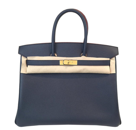 Hermès Birkin Bag Bleu Indigo Bi-Color Front2