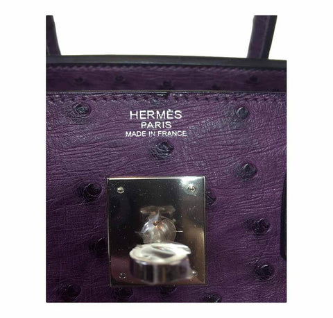 Hermes Birkin 30 Raisin Ostrich