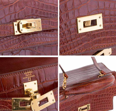 Hermes Mini Kelly Miel Alligator