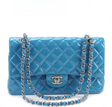 Chanel Classic Jumbo Flap Bag Light Blue - Silver Hardware | Baghunter