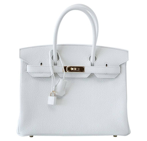 white hermes purse