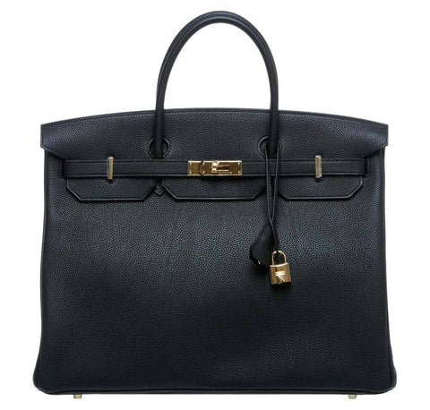 Birkin 40 Noir Black - Togo Leather 