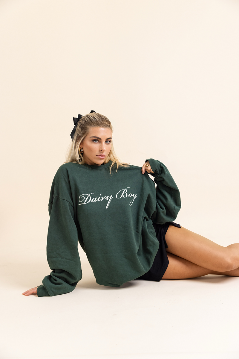 Dairy Boy Green Crewneck