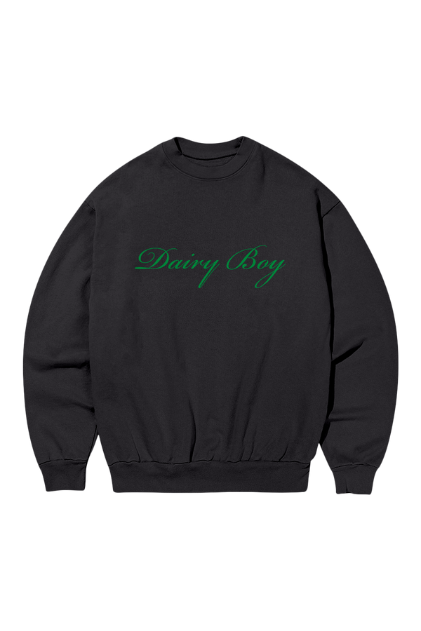 Dairy Boy Black Crewneck