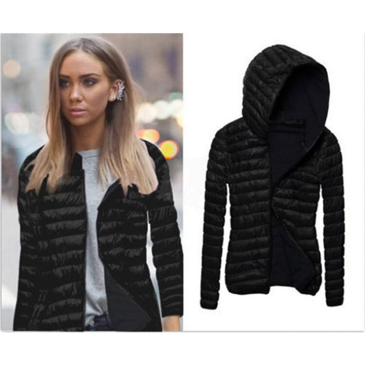 Custom women long sleeve short light down jacket Jacket winter coat