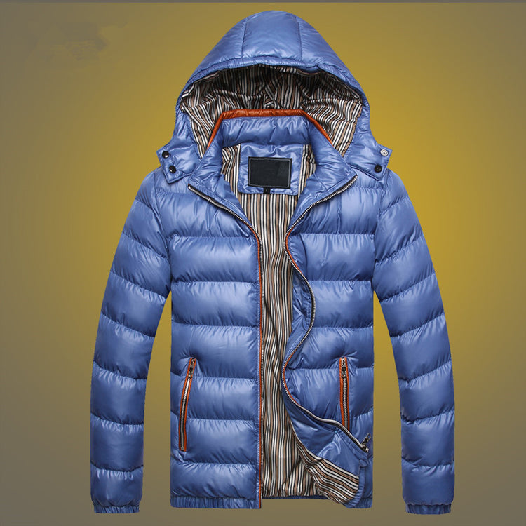 Men winter coats 2021 Zipper Hooded plus size Cotton Polyester/Cotton REVERSIBLE Casual Oversize Men's jackets