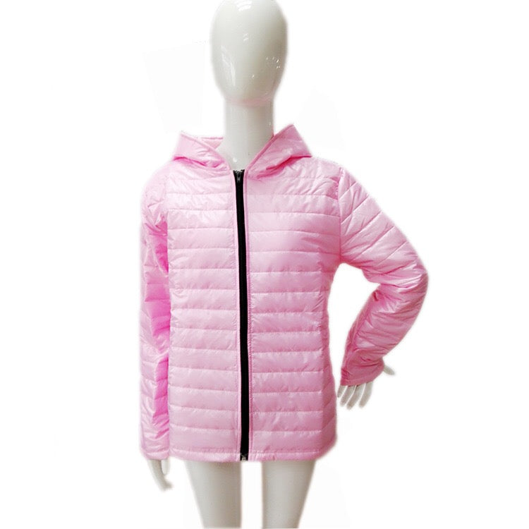 Custom women long sleeve short light down jacket Jacket winter coat